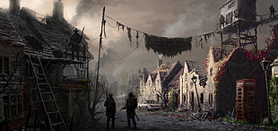 video game screenshot, apocalyptic, artwork