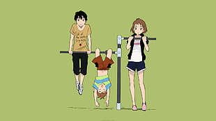 male, female, and child anime character digital wallpaper, Kami-sama ga Uso o Tsuku, Ozaki Kaori, Suzumura Rio, Nanao Natsuru HD wallpaper
