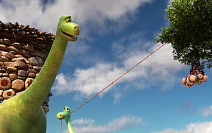 green dinosaur illustration, movies, animated movies, Disney