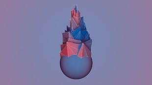 abstract digital wallpaper, Cinema 4D, render, digital art, simple background