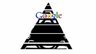 black and white wooden table, spies, pyramid, Google