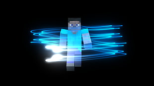 Minecraft Steve digital wallpaper