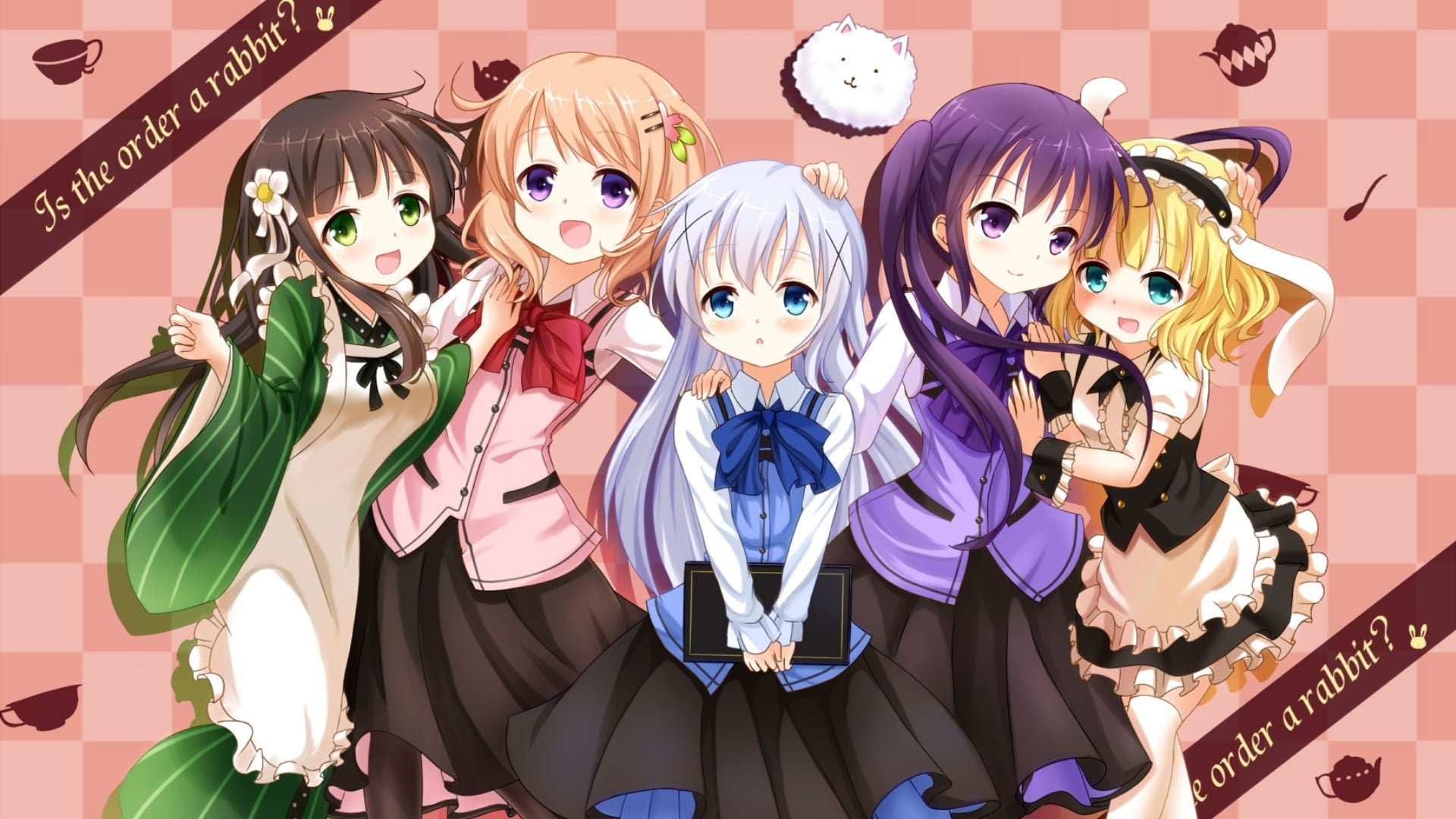 The maid holding of Chiya in Gochuumon wa Usagi Desu ka