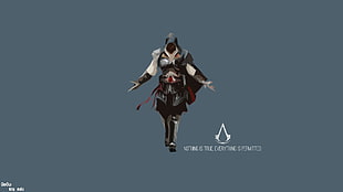 Assassin's Creed character, Assassin's Creed, artwork, video games, simple background