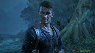 men's black Henley shirt, uncharted , Uncharted 4: A Thief's End, Nathan Drake, video games HD wallpaper