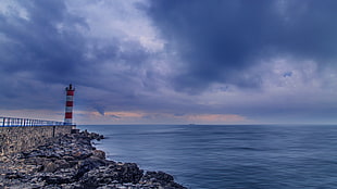 lighthouse near seashore