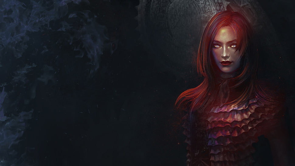 red-haired female character illustration, video games, Path of Exile, artwork, Zana HD wallpaper
