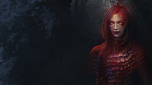 red-haired female character illustration, video games, Path of Exile, artwork, Zana