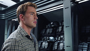 men's gray collared top, movies, The Avengers, Captain America, Chris Evans HD wallpaper