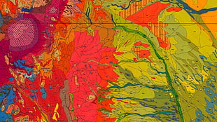 red, yellow, and blue map illustration, map, Kenya