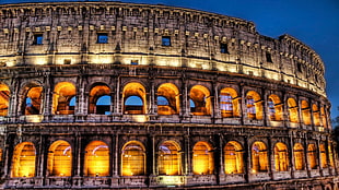 The Great Colosseum, architecture, building, ancient, Rome