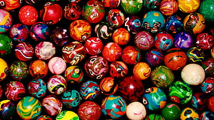 marble toy lot, balloon, colorful HD wallpaper