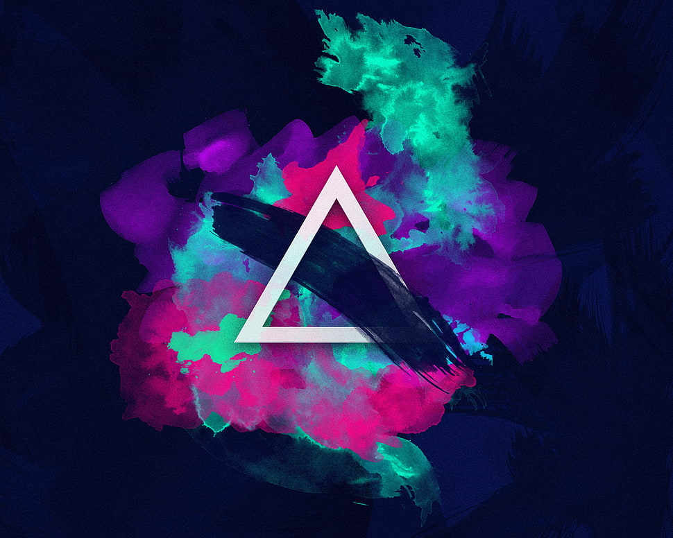 white triangle logo HD wallpaper