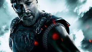 men's black body armor, movies, Beowulf, animated movies