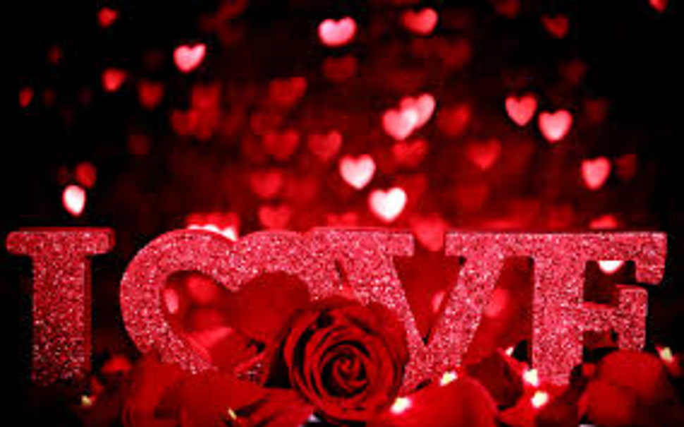 red I Love display wallpaper HD wallpaper
