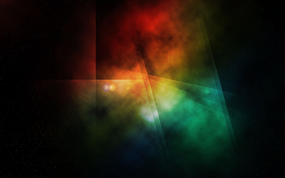 green and orange abstract digital wallpaper HD wallpaper