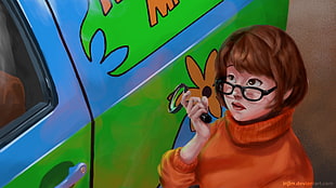 Scooby-Doo Velma painting, Velma Dinkley, Scooby-Doo, Cartoon Network HD wallpaper