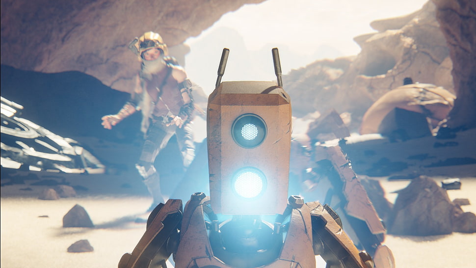 yellow robot digital wallpaper, ReCore HD wallpaper