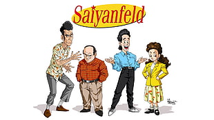 Saiyenfeld clip-art, Seinfeld, Dragon Ball Z, crossover HD wallpaper