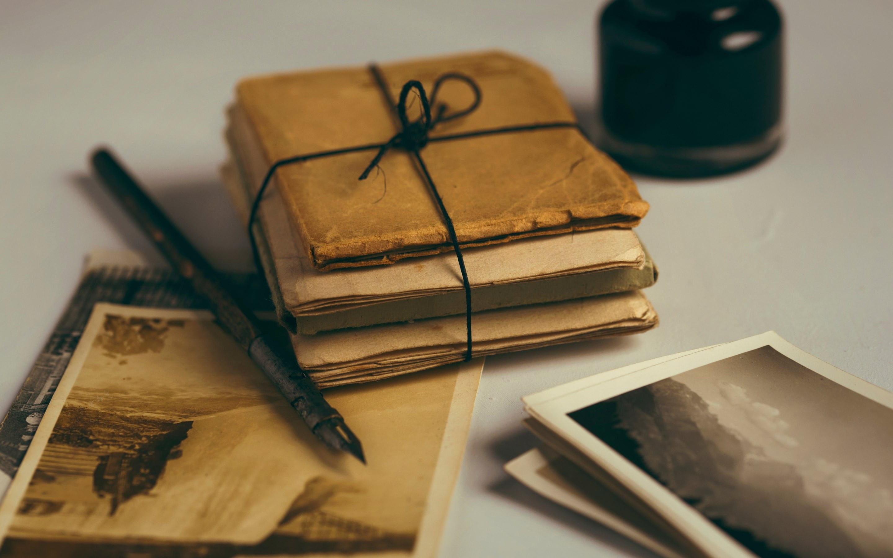 Bunch of notebooks, books, pens, old photos, ink HD wallpaper | Wallpaper  Flare