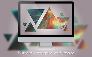 Numix fragmented space illustration, nebula, Numix, blurred