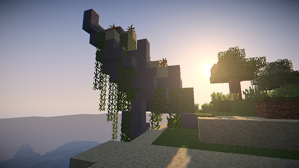 Minecraft game application, Minecraft, landscape HD wallpaper