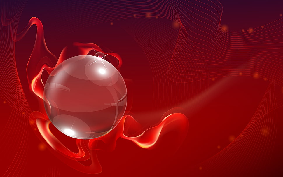 red illustration HD wallpaper