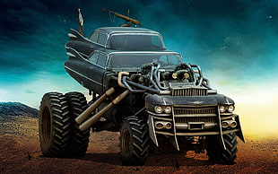 black monster truck illustration, Mad Max, The Gigahorse, Mad Max: Fury Road