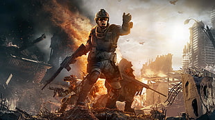Warface,  Crytek,  Battle,  Fire HD wallpaper