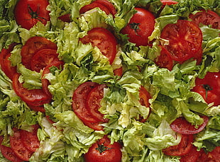 sliced tomato and cabbage