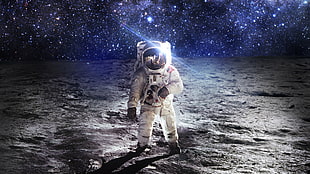 man in astronaut suit