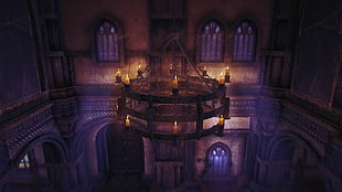 brown uplight chandelier, The Elder Scrolls V: Skyrim, dark