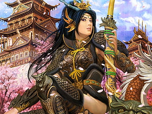 Female Warrior game illustration