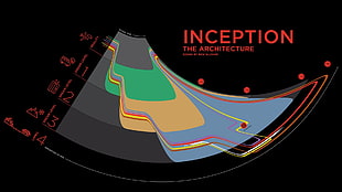 Inception architecture, Inception, diagrams, movies, digital art