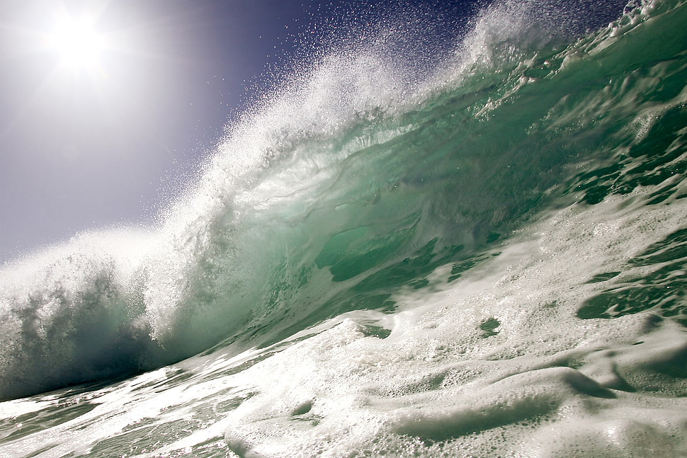 sea waves macro shot photography HD wallpaper