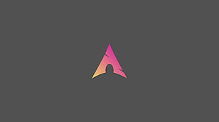 pink and black emblem