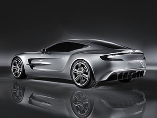 silver Aston Martin One-77 HD wallpaper