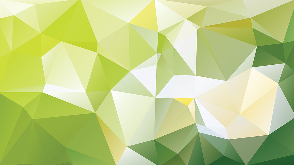 green low poly digital wallpaper, pattern HD wallpaper