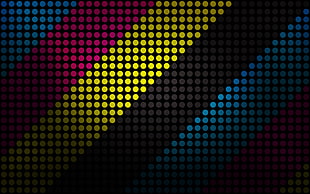 multicolored polka dotted digital wallpaper