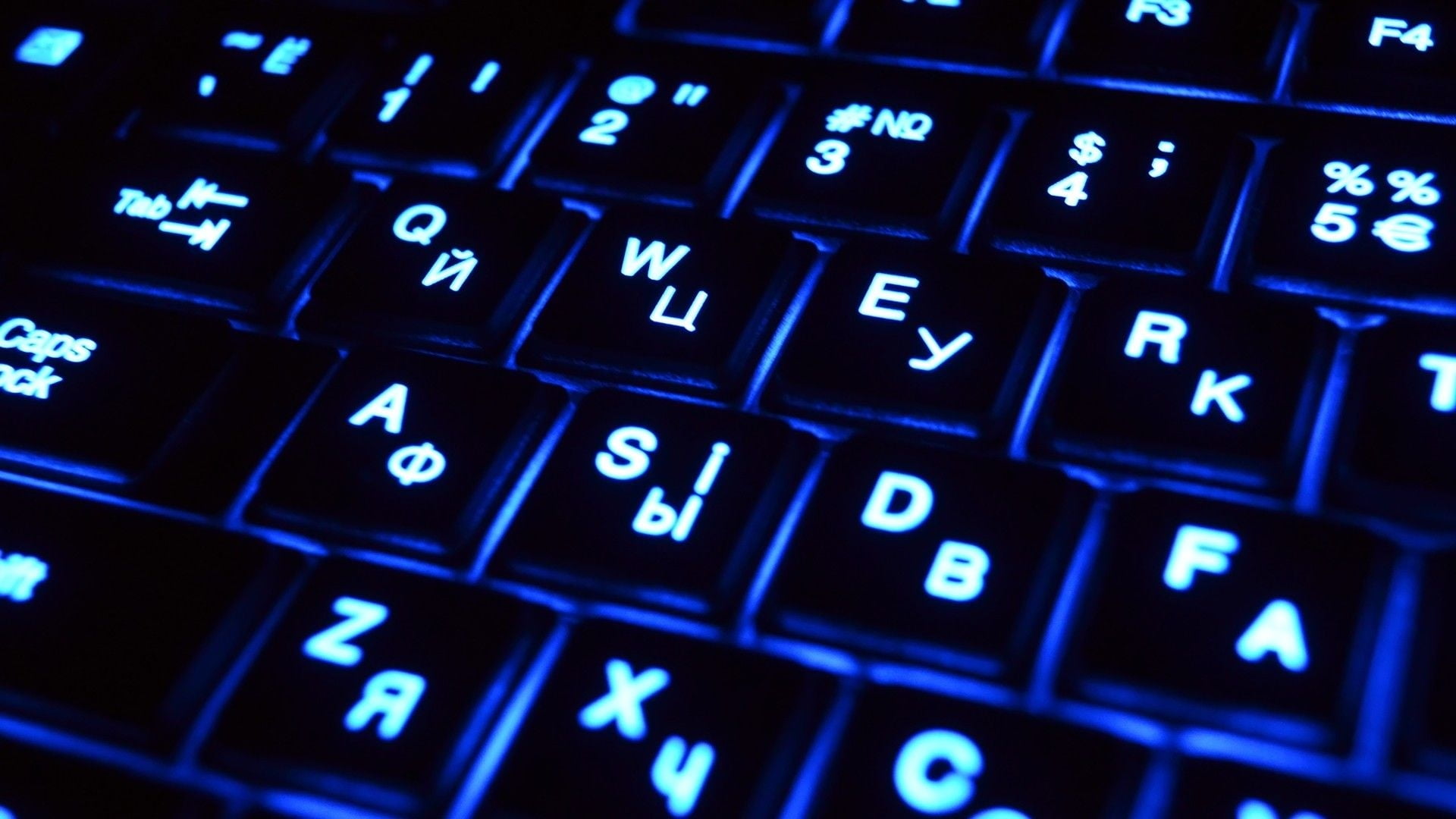 Mechanical keyboard keys with blue LED HD wallpaper ...