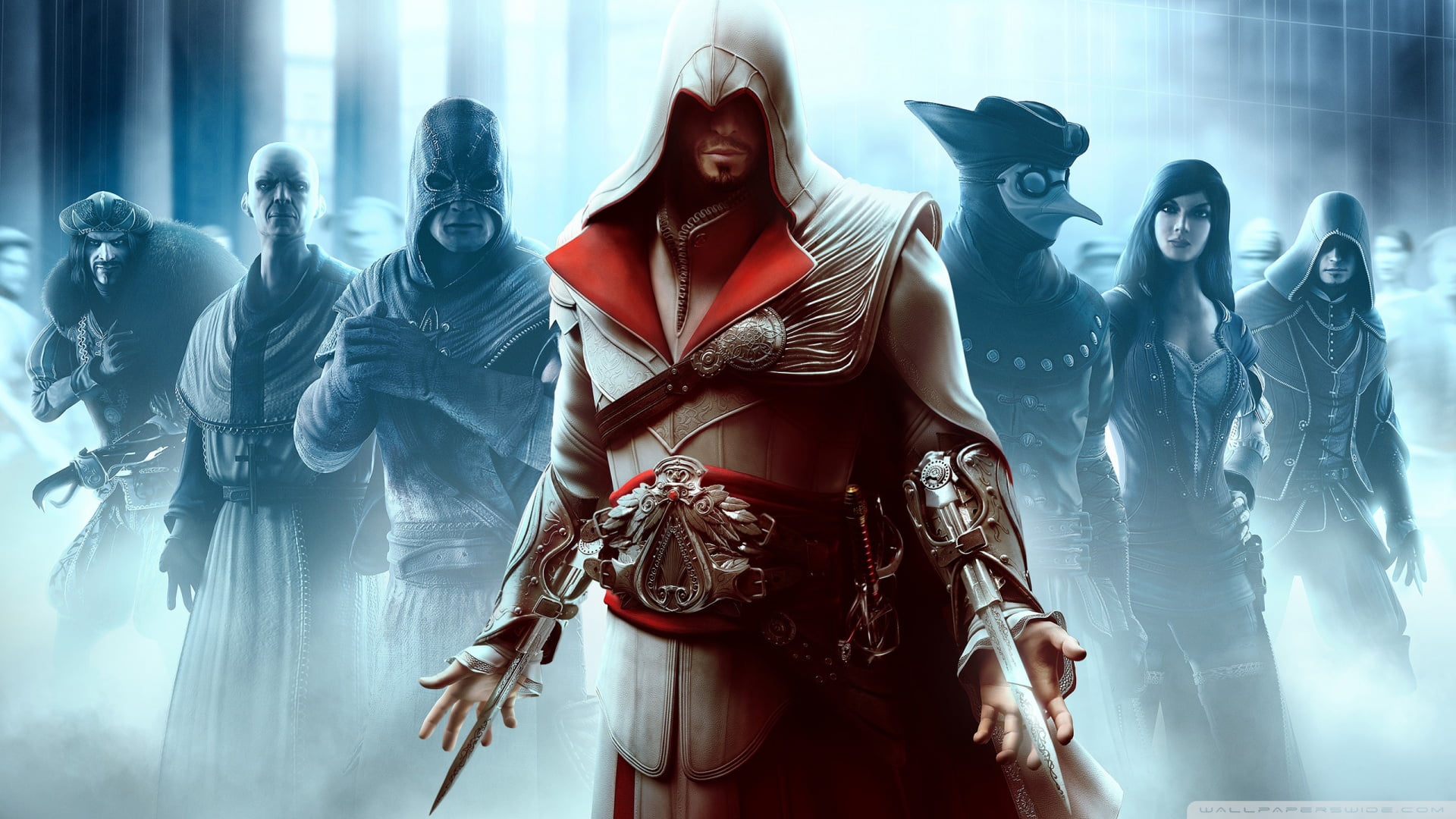 Assassin's Creed game poster, Assassin's Creed: Brotherhood, video games, Assassin's Creed