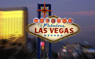 To Fabulous Las Vegas logo, Las Vegas, cityscape, signs, neon