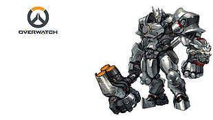 Overwatch robot illustration, Overwatch, Reinhardt (Overwatch) HD wallpaper