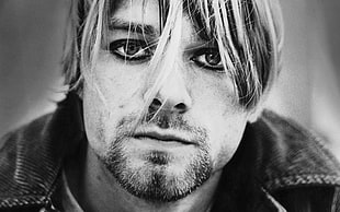 Kurt Cobain on black top HD wallpaper