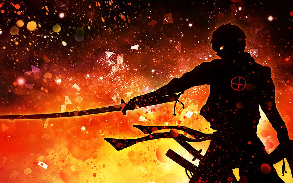 male character holding black sword digital wallpaper, Drifters, anime HD wallpaper