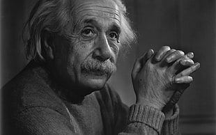 Albert Einstein, Albert Einstein, men, monochrome, face