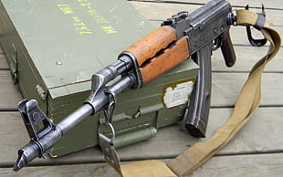 brown and black rifle, kalashnikov, Zastava M70