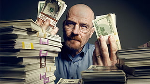 U.S. dollar banknote lot, Breaking Bad, Walter White, Heisenberg, Bryan Cranston HD wallpaper