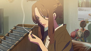brown-haired female anime character, Makoto Shinkai , Kimi no Na Wa HD wallpaper