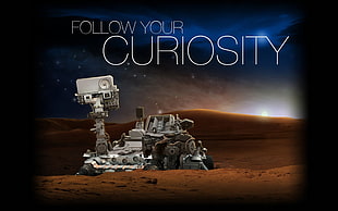 gray and brown machine, Mars, Curiosity, NASA, Rover